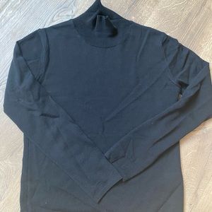 Black lightweight turtleneck sweater